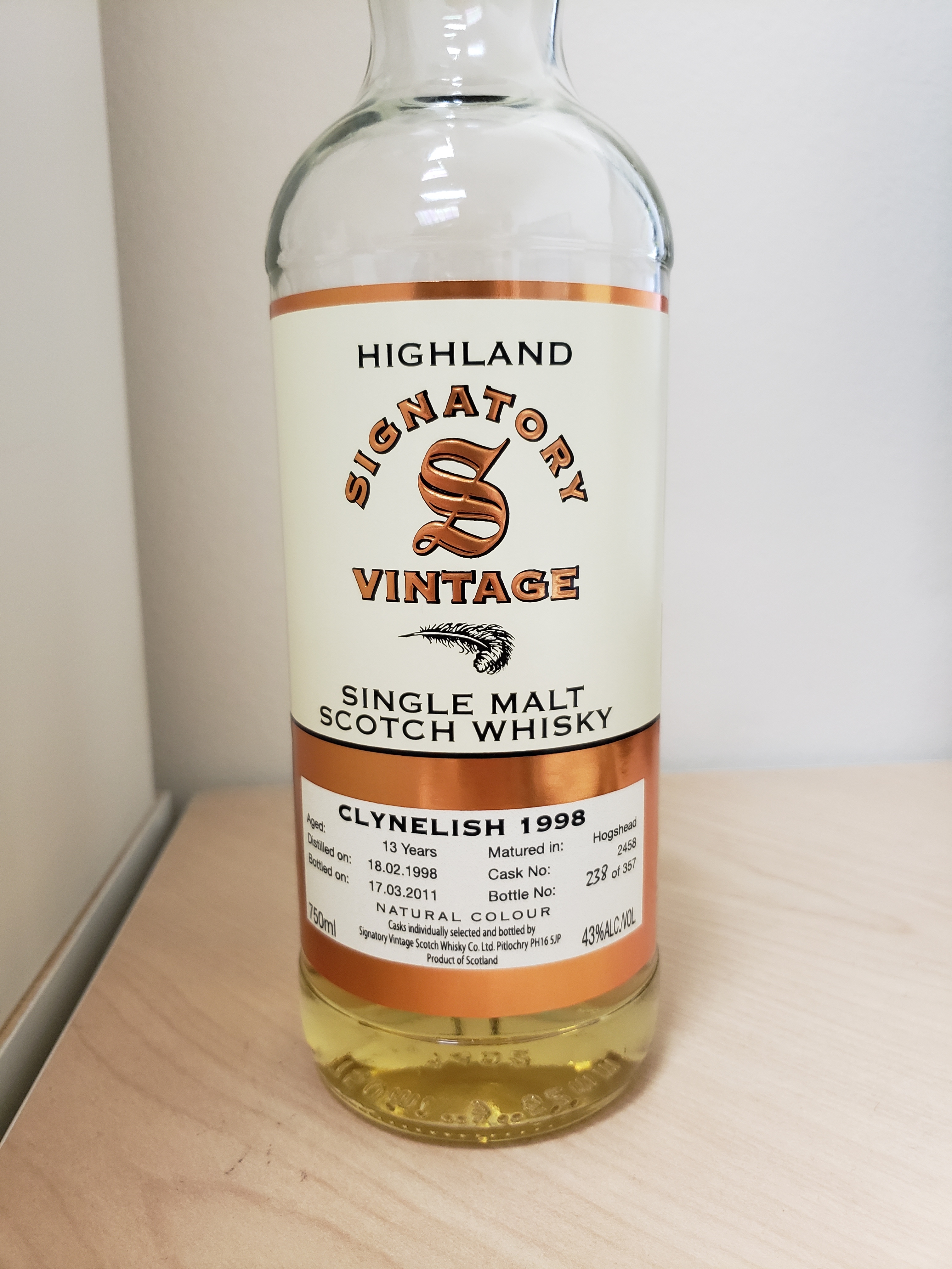 Clynelish 1998 13 Year 86 Proof Collection (Signatory)