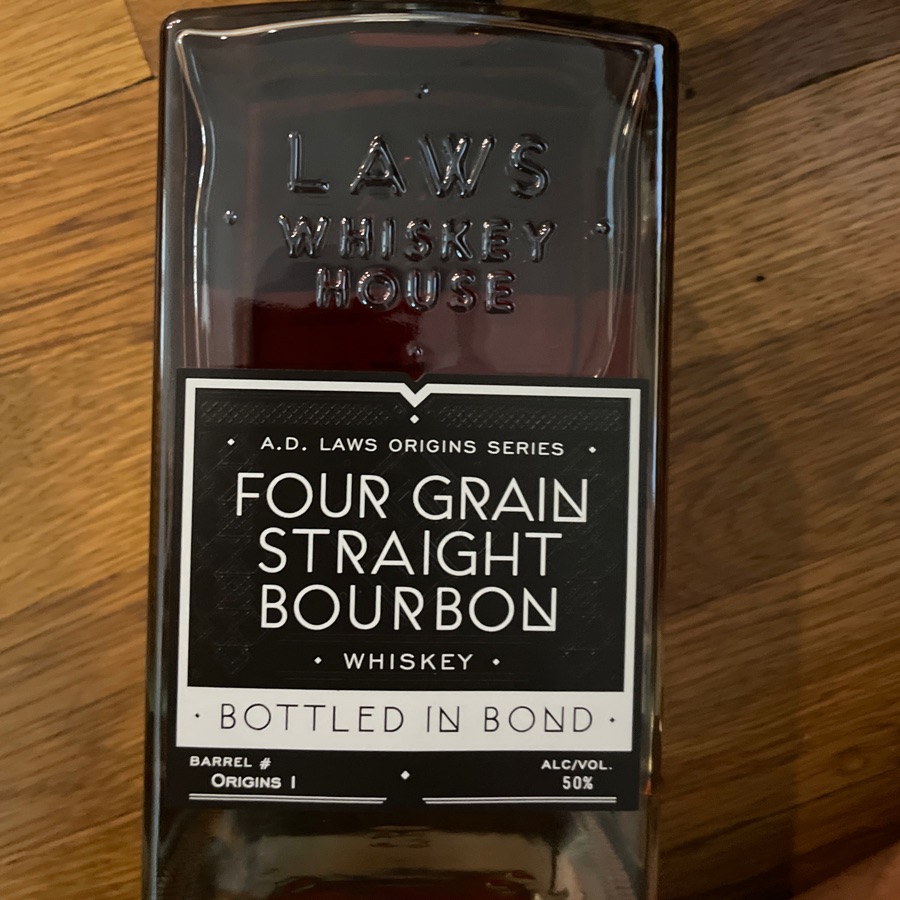 Laws Four Grain Straight Bourbon Bottled in Bond (Origins I)