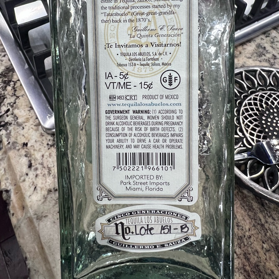 Fortaleza Lot 151-B Blanco Tequila