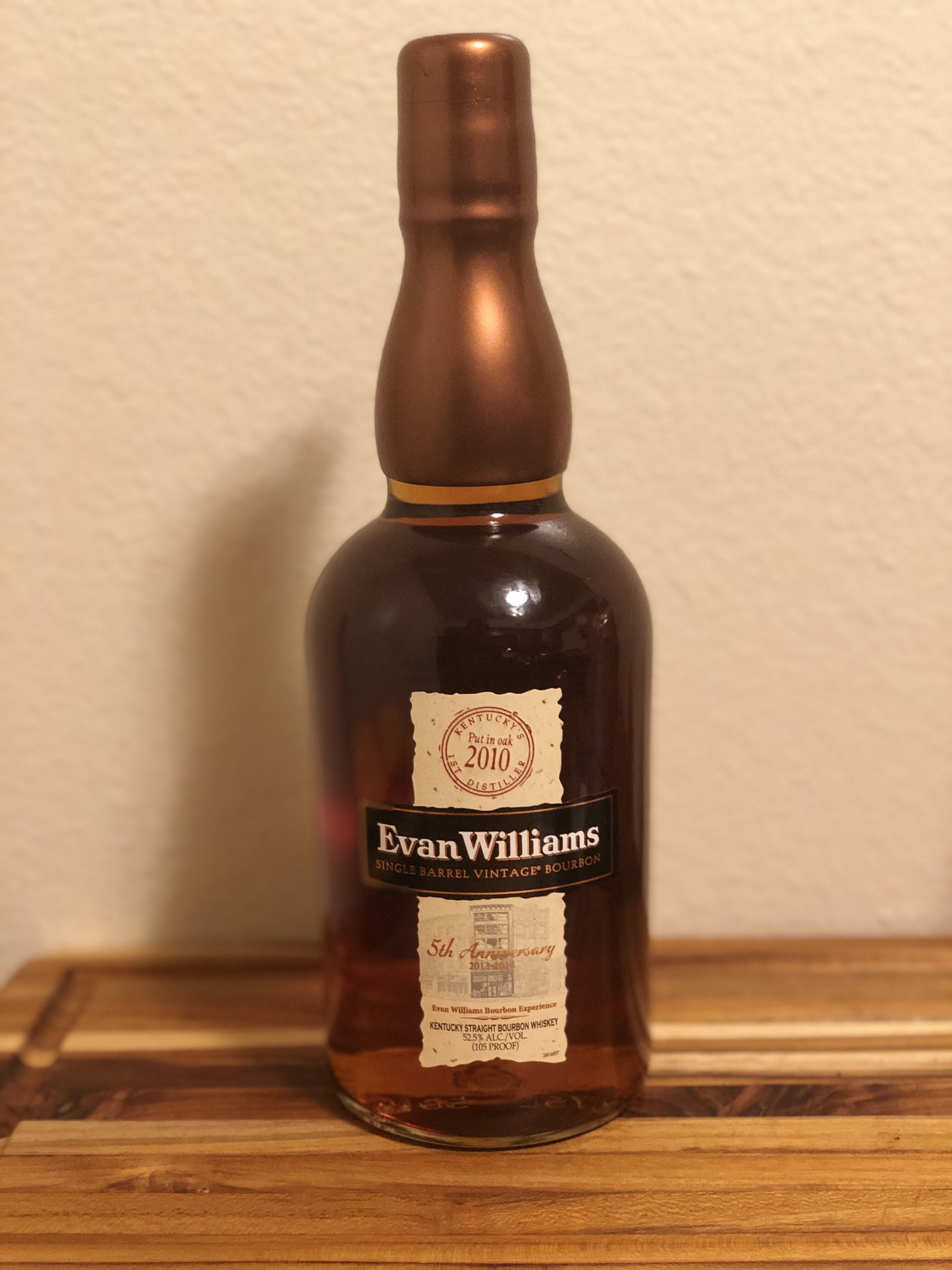 Evan Williams Single Barrel Vintage 2010 (5th Anniversary Evan Williams Bourbon Experience Bottling)