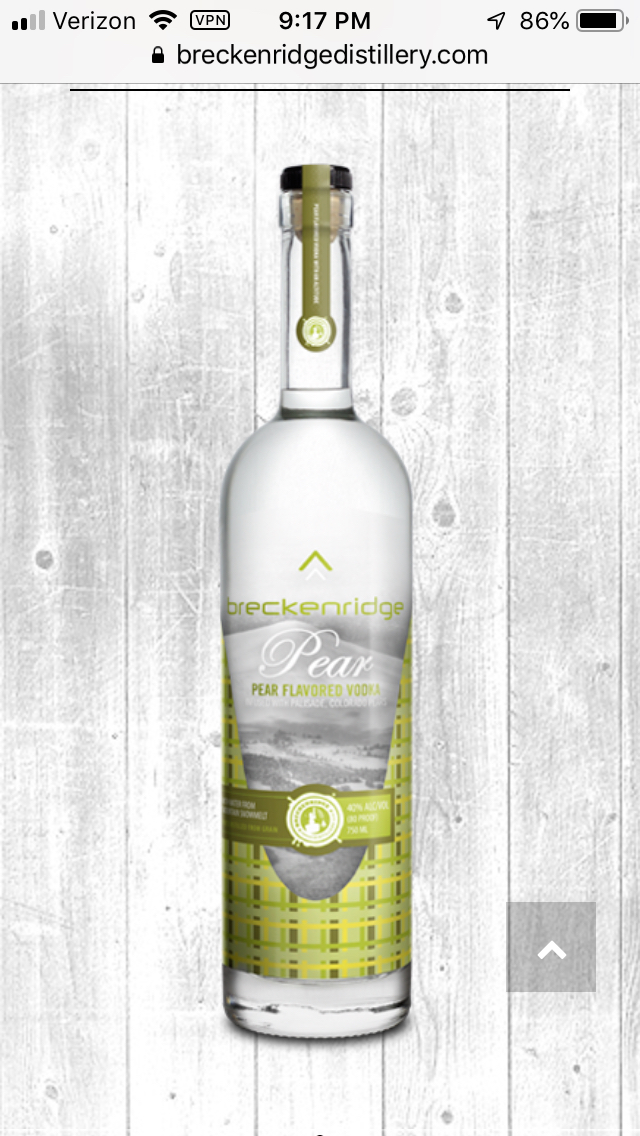 Breckinridge Pear Vodka