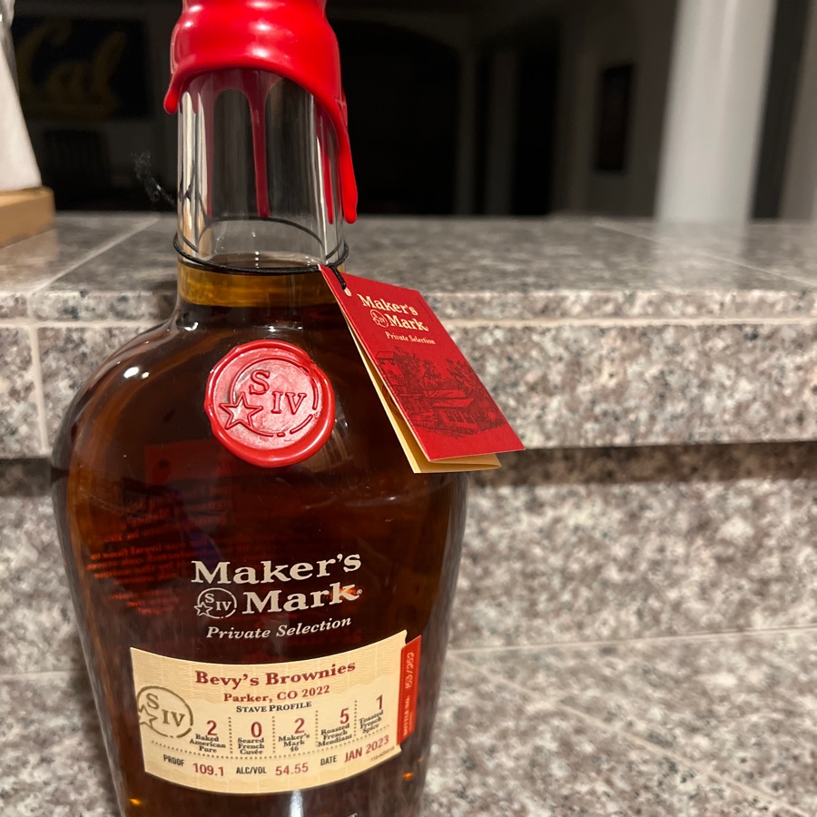 Maker's Mark private selection (Bevy's Brownies)