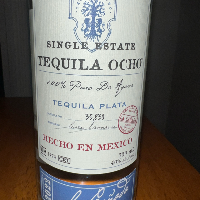 Tequila Ocho Plata La Cañada 2022
