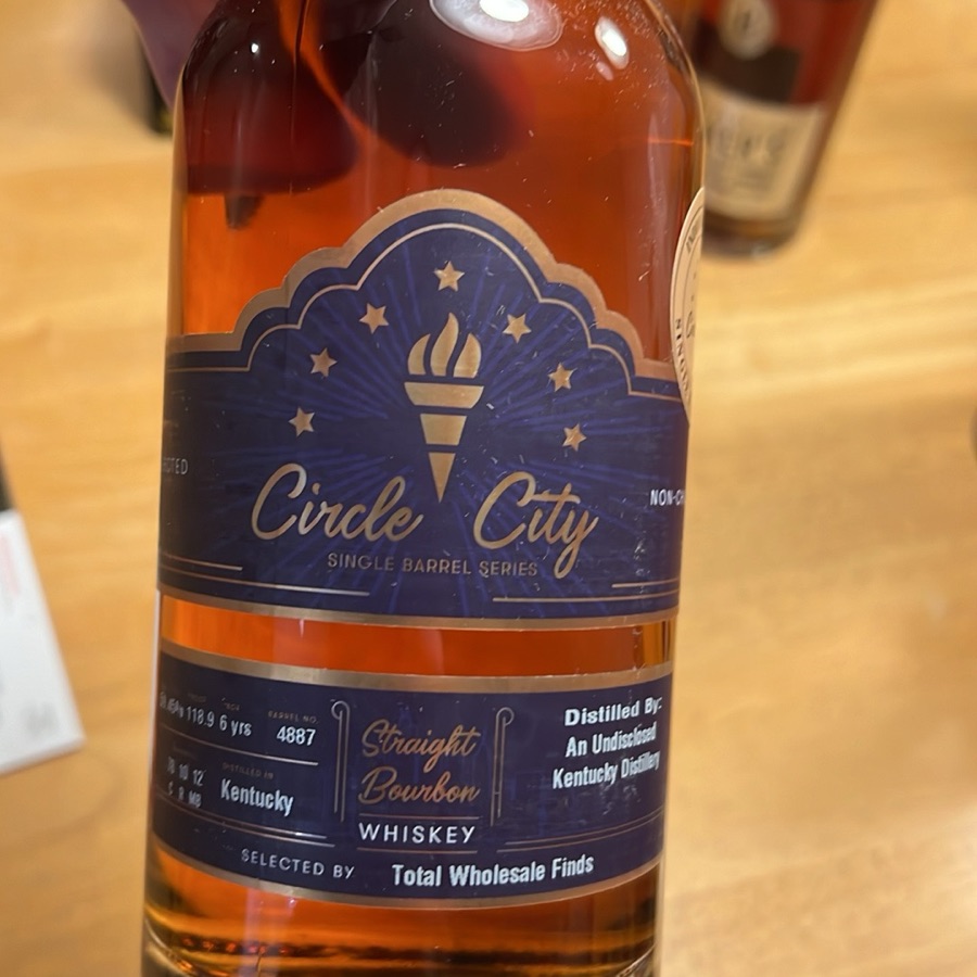 Circle City Single Barrel Series Straight Bourbon Whiskey Barrel No. 4887 (Total Wholesale Finds)