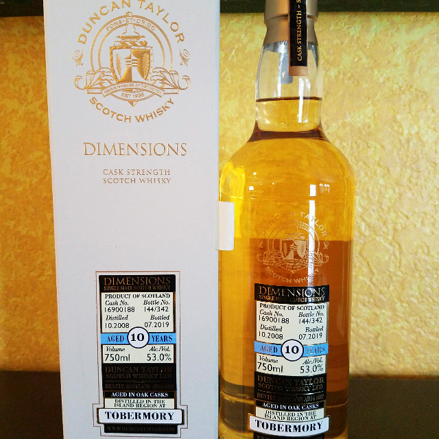 Tobermory 2008 10 Year Dimensions (Duncan Taylor)