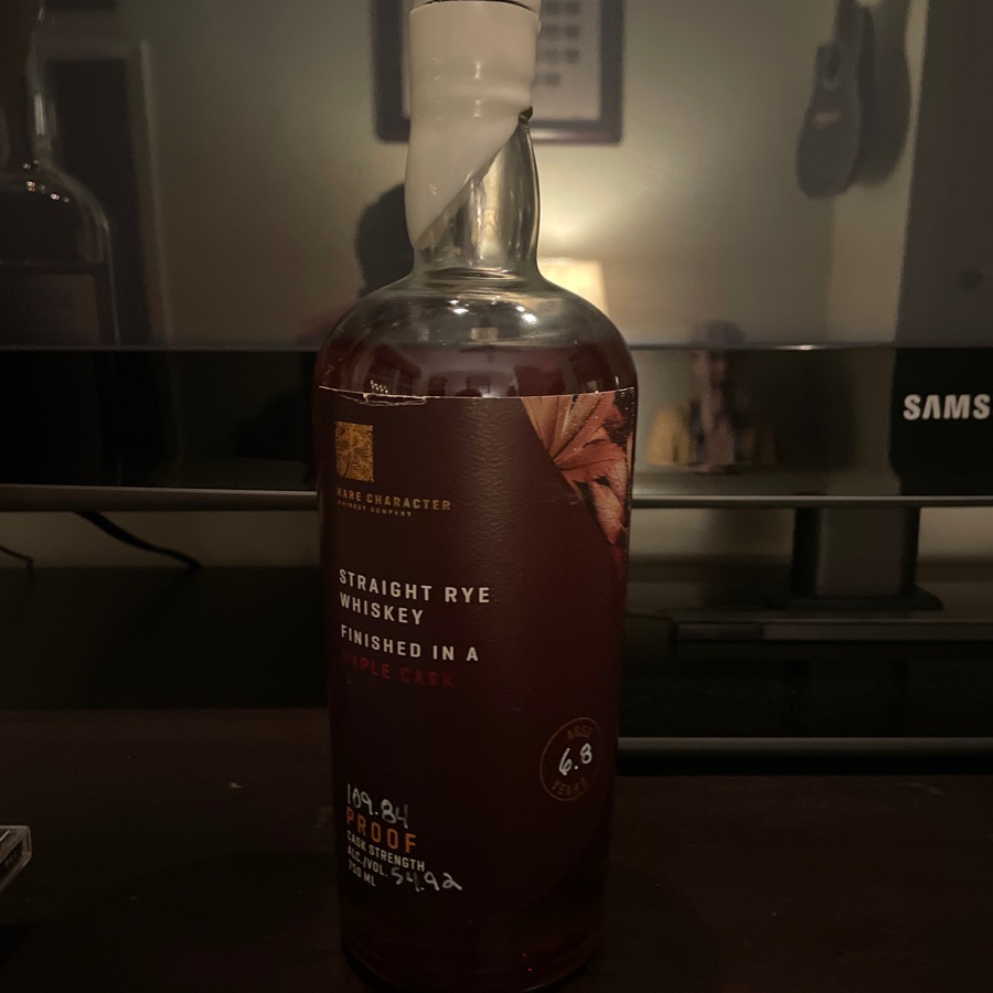 Rare Character Straight Rye Finished in a Maple Cask