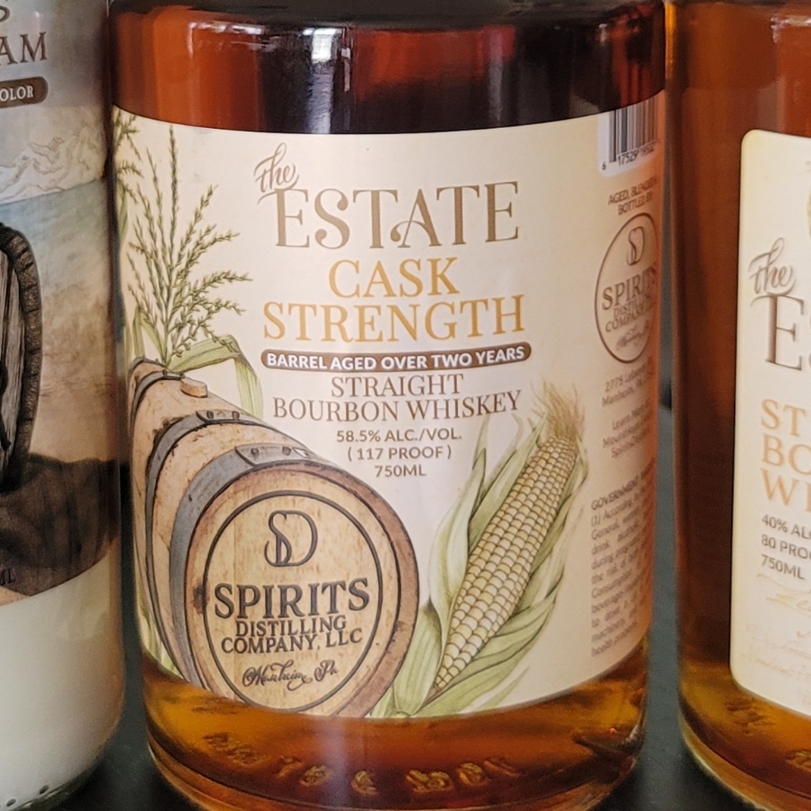 Spirits Distilling Co The Estate Straight Bourbon Whiskey Cask Strength