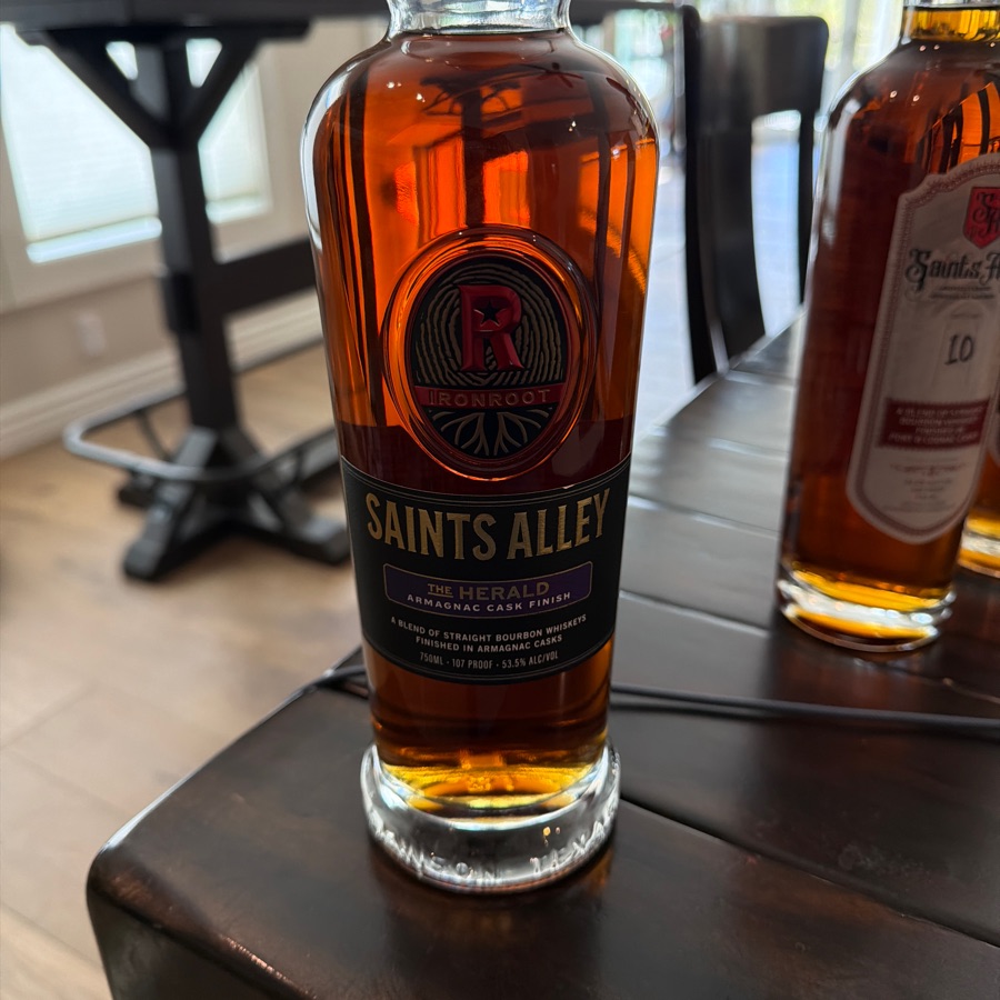 Saints Alley The Herald Armagnac Cask Finish A Blend of Straight Bourbon Whiskeys Finished in Bas Armagnac Casks