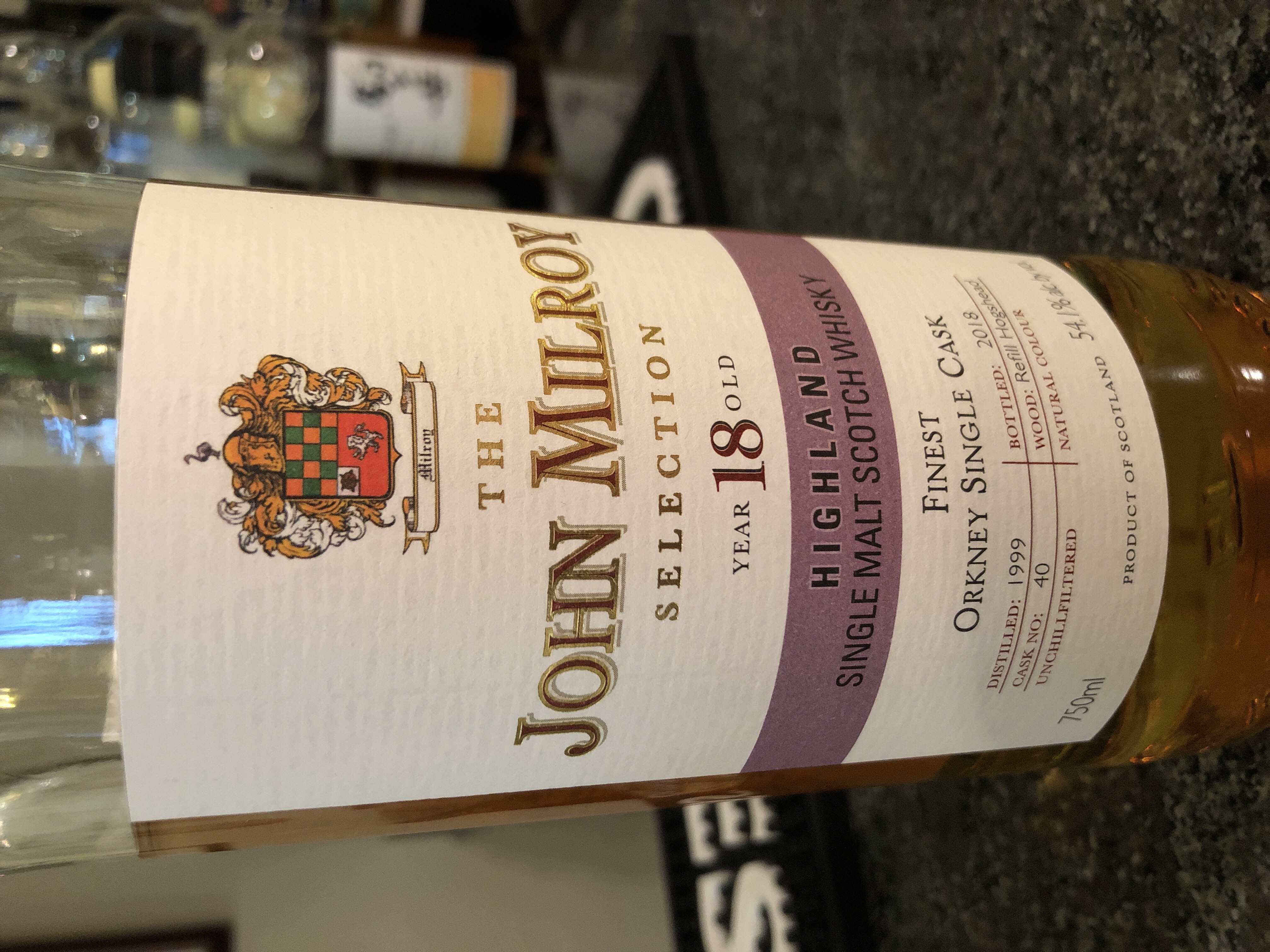 Orkney Single Cask 1999 18 Year Cask #40 (John Milroy Selection)