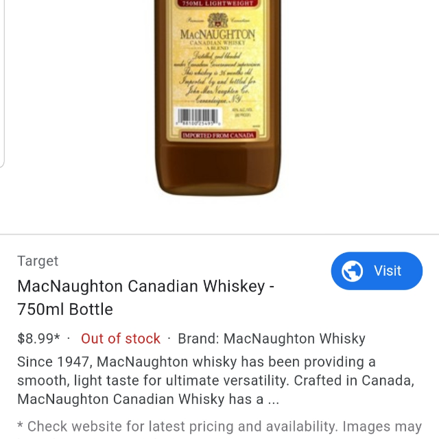 mcnaughtons canadian whiskey