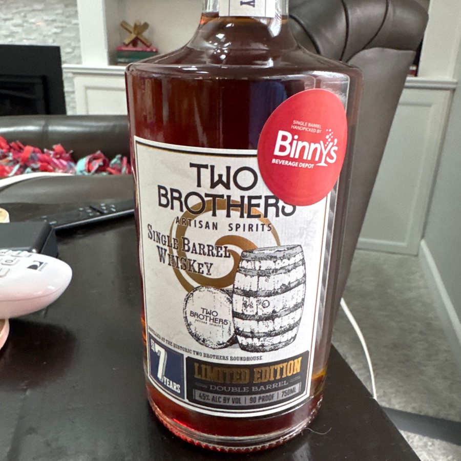 Two Brothers single barrel whiskey