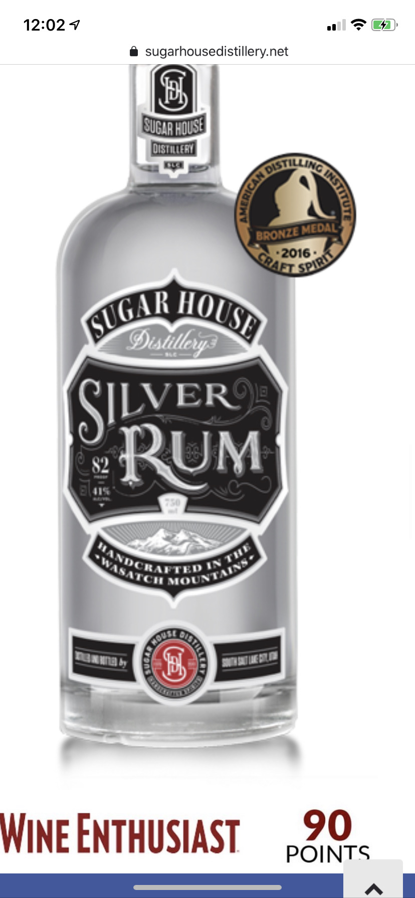 Sugar House Silver Rum