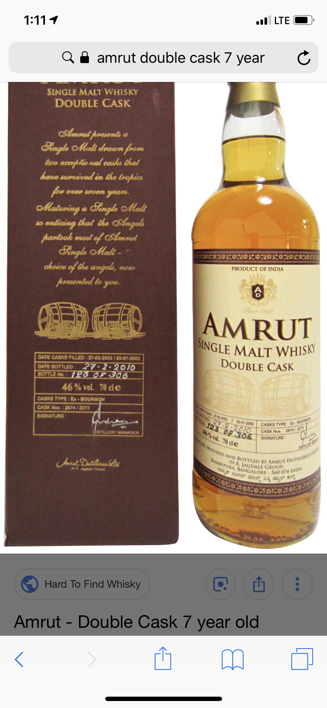 Amrut Double Cask 7 Year