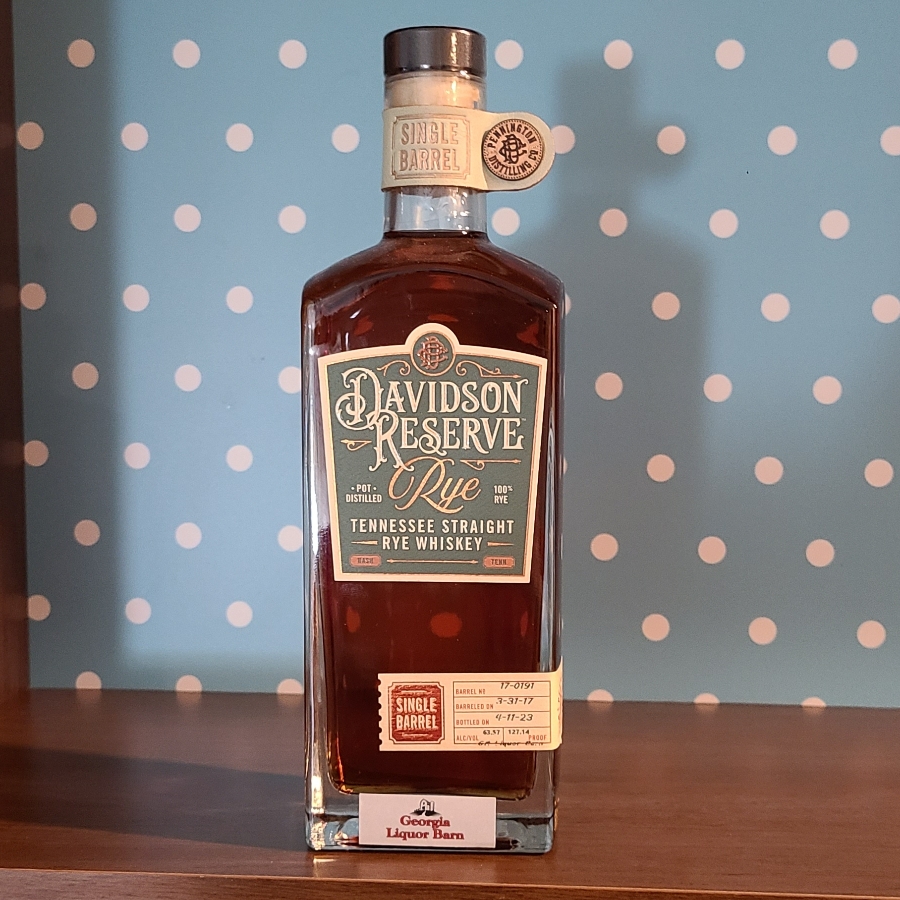 Davidson Reserve  Cask Strength Single Barrel Rye (Georgia Liquor Barn)