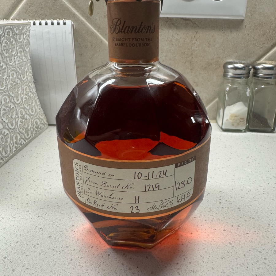Blanton's Straight from the Barrel "No. 1219 H 23"