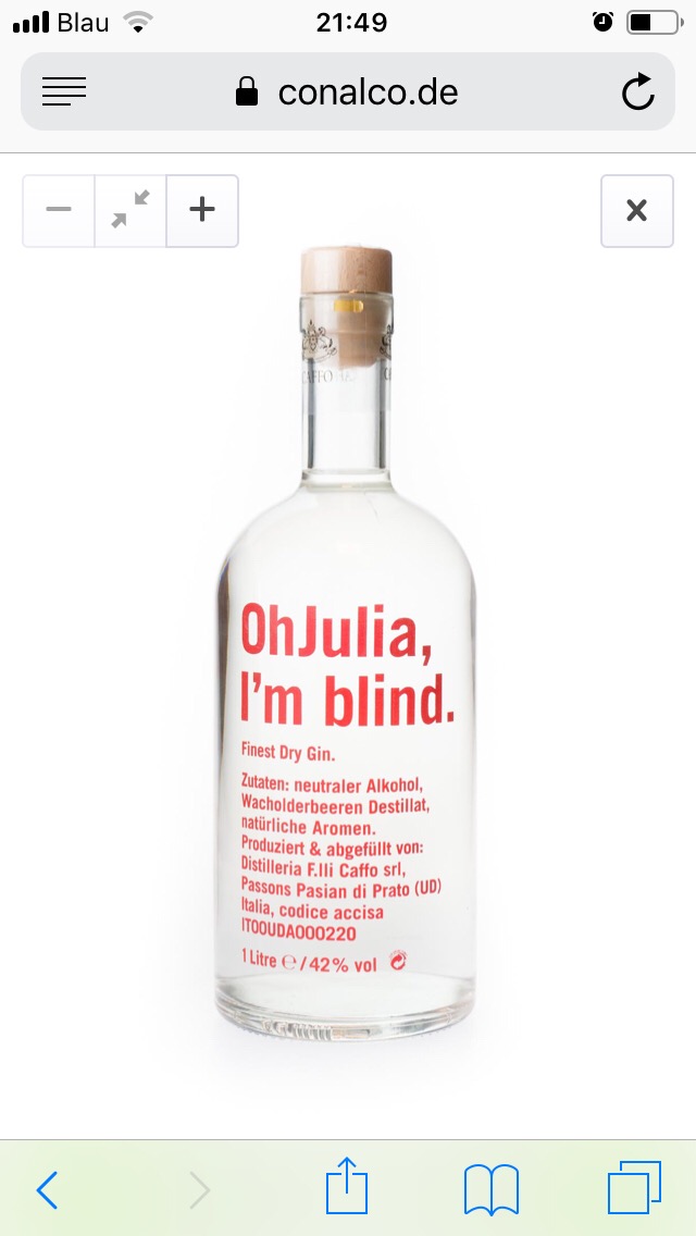 Oh Julia, I'm blind.