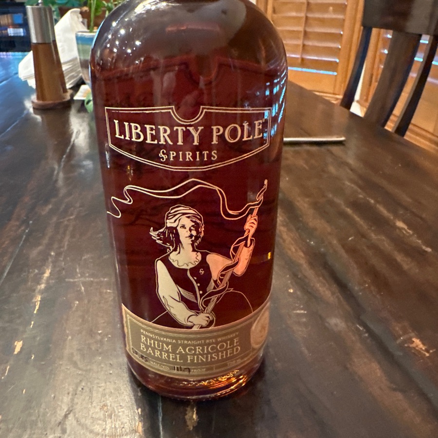 Liberty Pole Pennsylvania Straight Rye Whiskey Rhum Agricole Barrel Finished