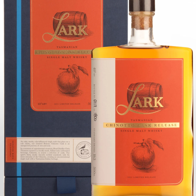 Lark Distillery Chinotto Cask Release Single Malt Australian Whisky
