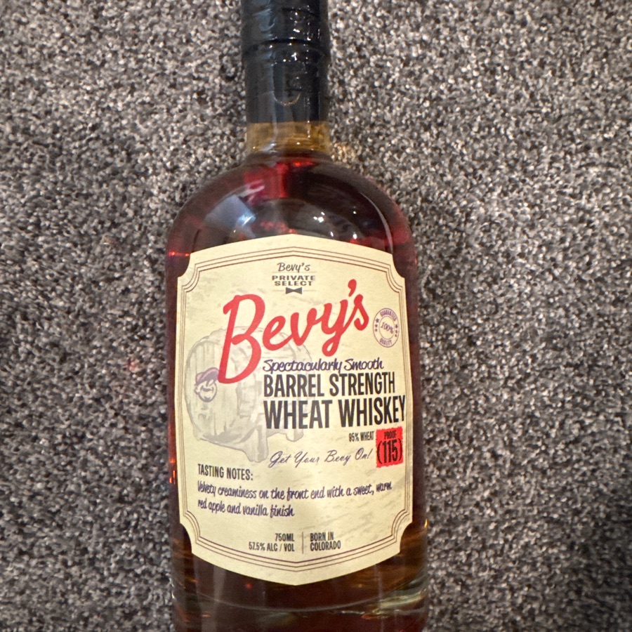 Bevy's Spectacularly Smooth Barrel Strength Wheat Whiskey