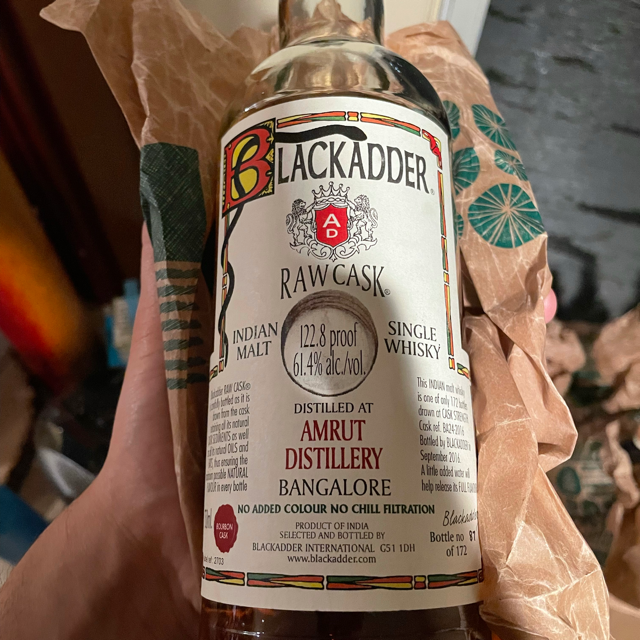 Blackadder Raw Cask Amrut Bourbon Cask BA24-2016