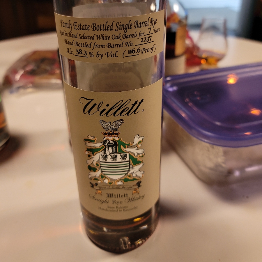 Willet Rye Whiskey Let's Go Crazy 7 Year
