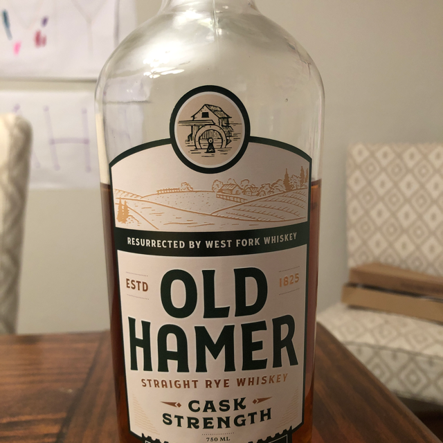 Old Hamer Cask Strength Straight Rye
