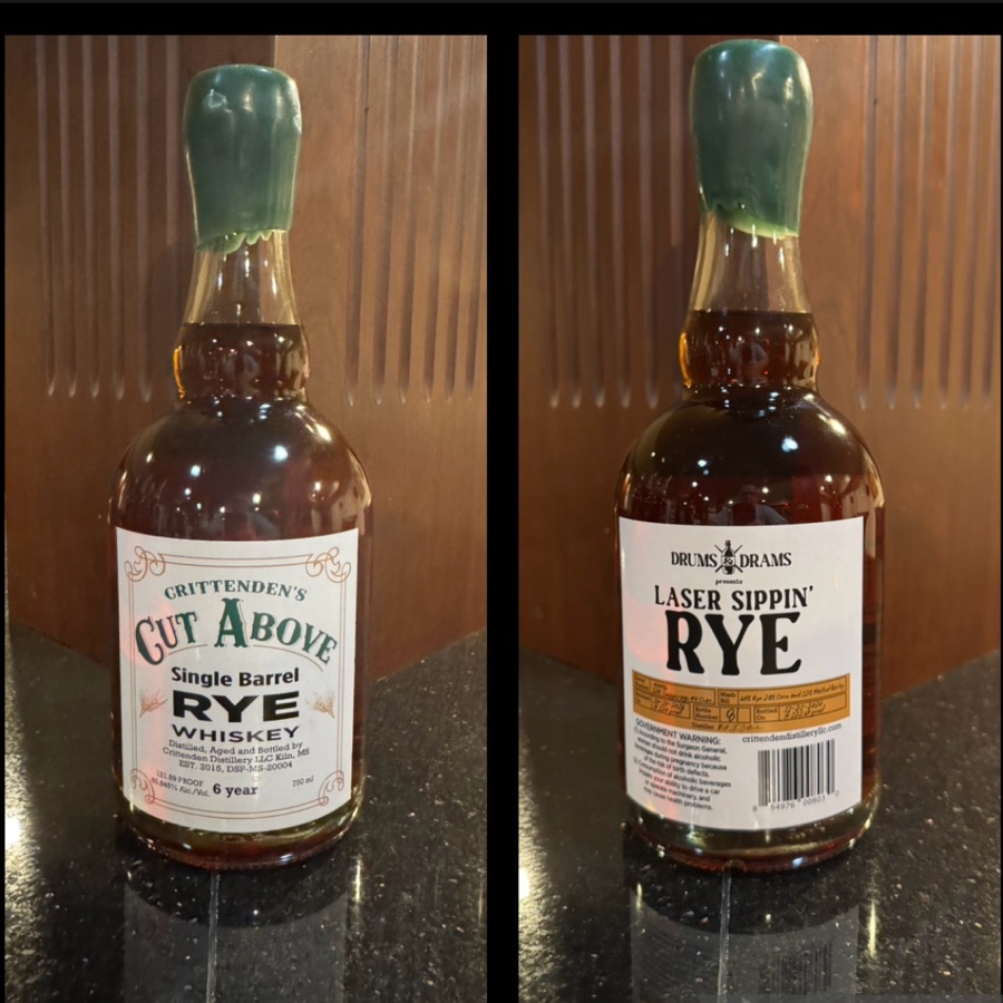 Crittendens Cut Above Rye (Drums & Drams - Laser Sippin' Rye)