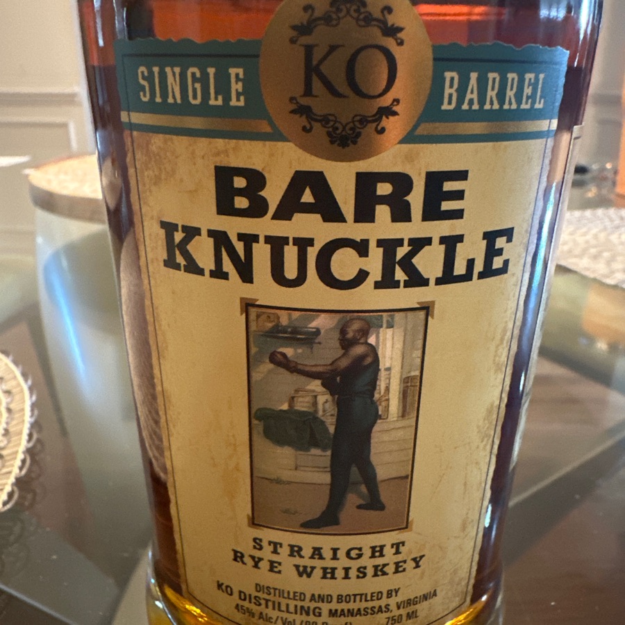 KO Bare Knuckle Straight Rye Whiskey Single Barrel