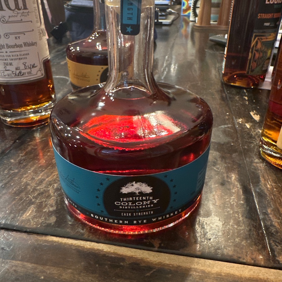 13th Colony 2025 Small Batch Cask Strength Southern Rye Whiskey