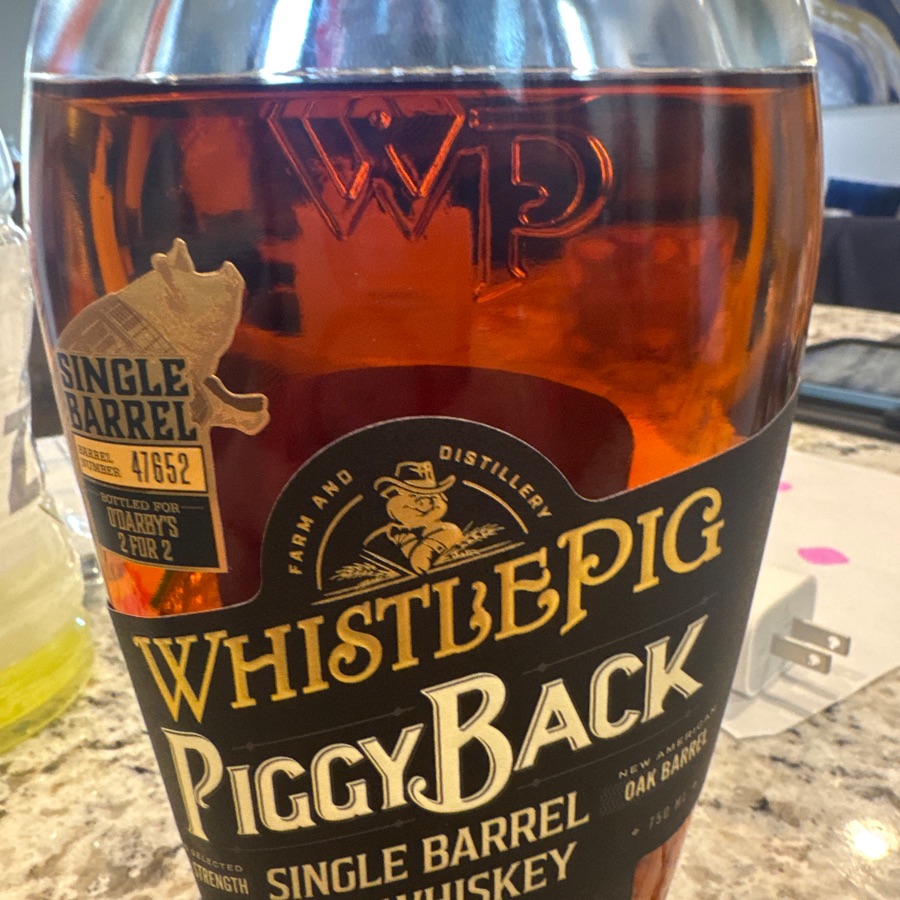 WhistlePig Piggyback Single Barrel Rye Whiskey "Odarby's 2 for 2"