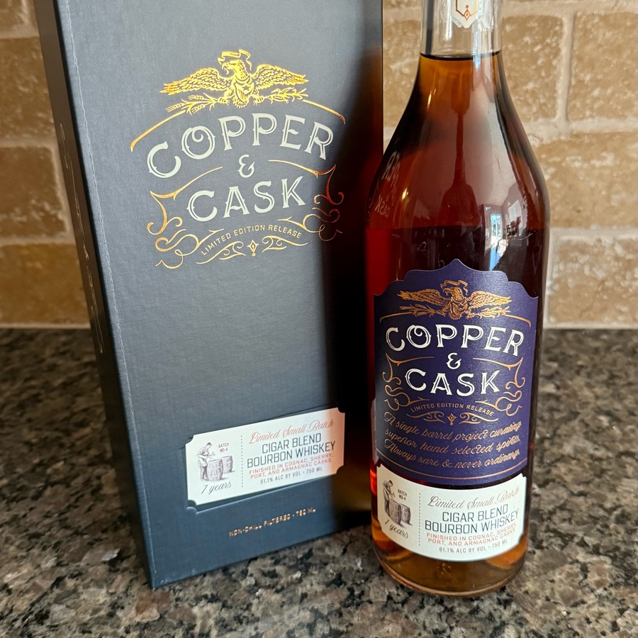 Copper & Cask Cigar Blend Bourbon Whiskey (Batch WS-4)
