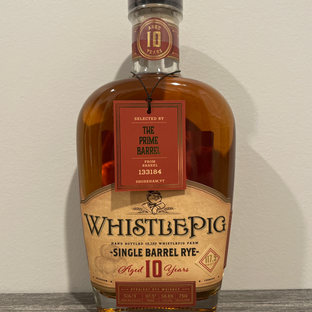 Whistlepig Single Barrel Rye 10 year (The Prime Barrel)