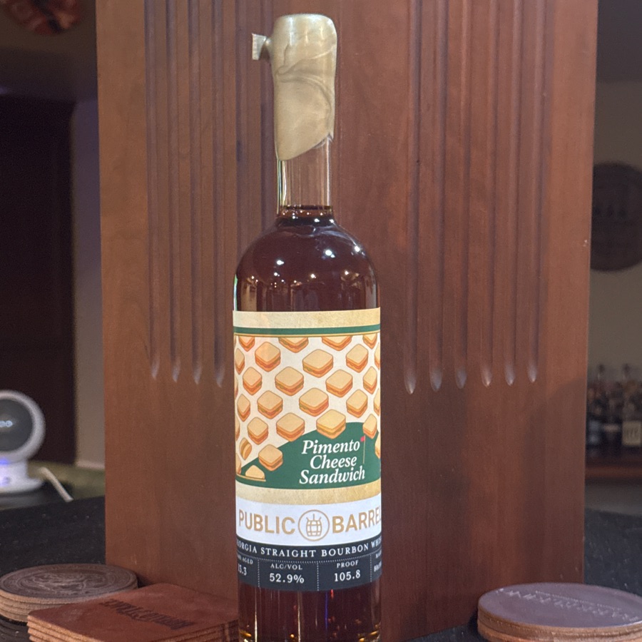 Public Barrel Kentucky Straight Bourbon (Pimento Cheese Sandwich)
