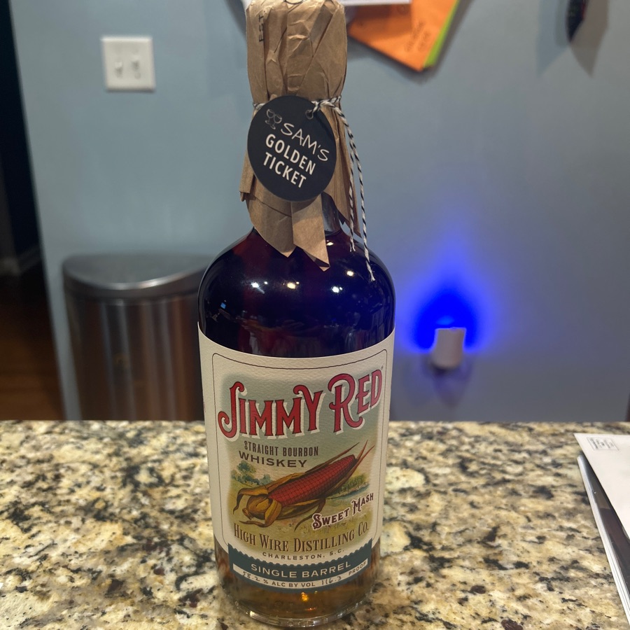 jimmy red straight bourbon whiskey single barrel