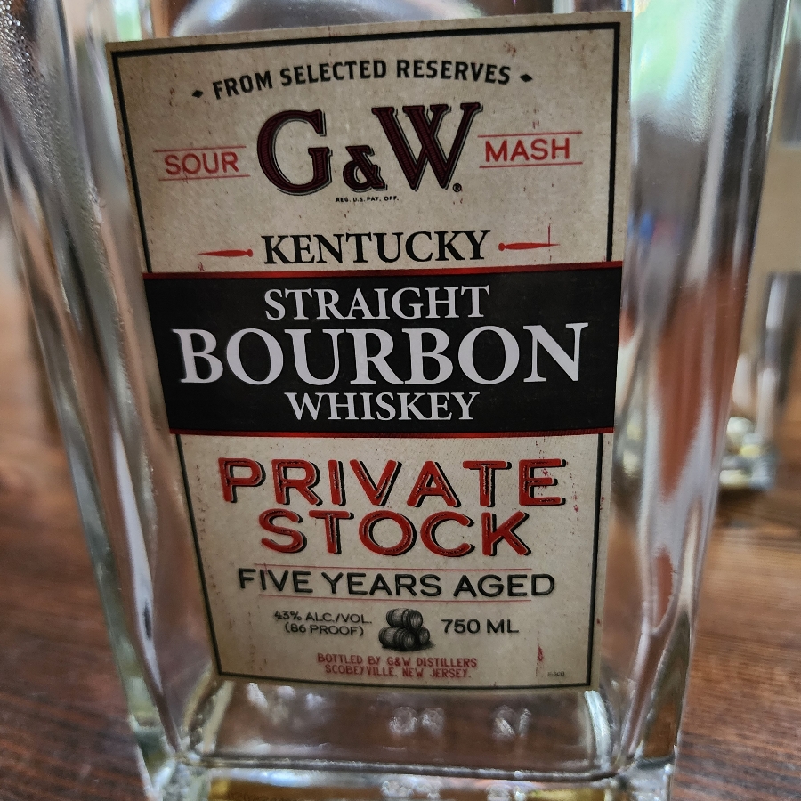 G&W Straight Bourbon Whiskey