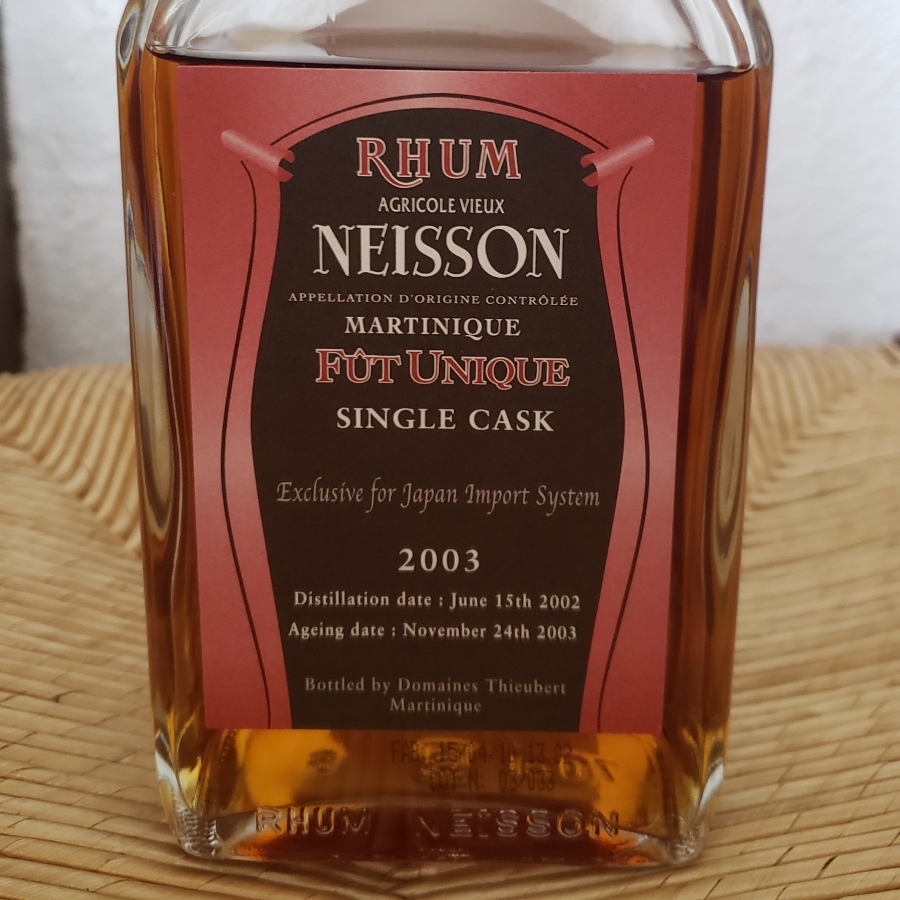 Neisson Fût Unique Single Cask 2003 for Japan Import