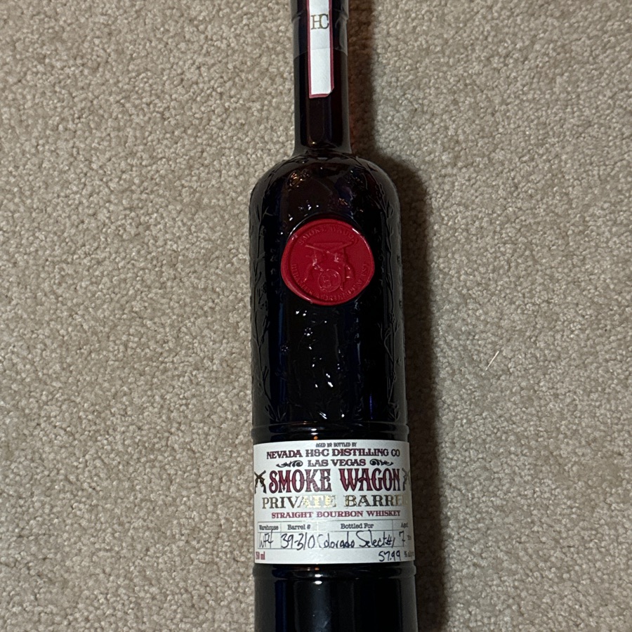 Smoke Wagon Private Barrel Straight Bourbon Whiskey 7 year
