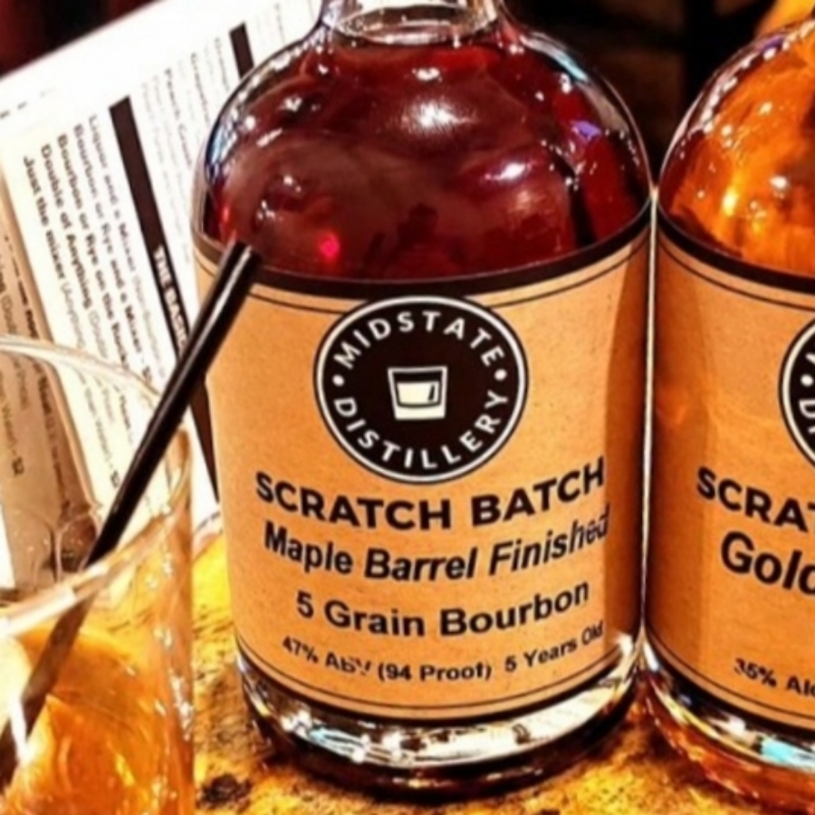 Midstate Distillery Scratch Batch Maple Barrel Finish 5 Grain Bourbon
