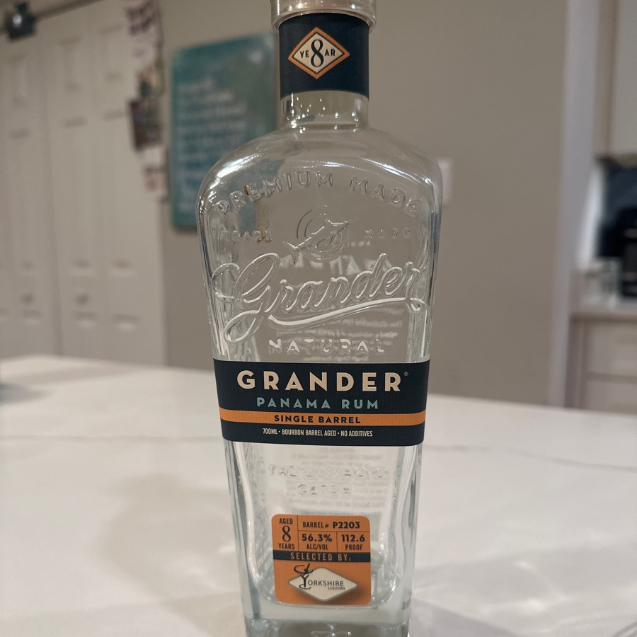 Grander Panama Rum Single Barrel Bourbon Barrel Aged store pick (Yorkshire Liquors)