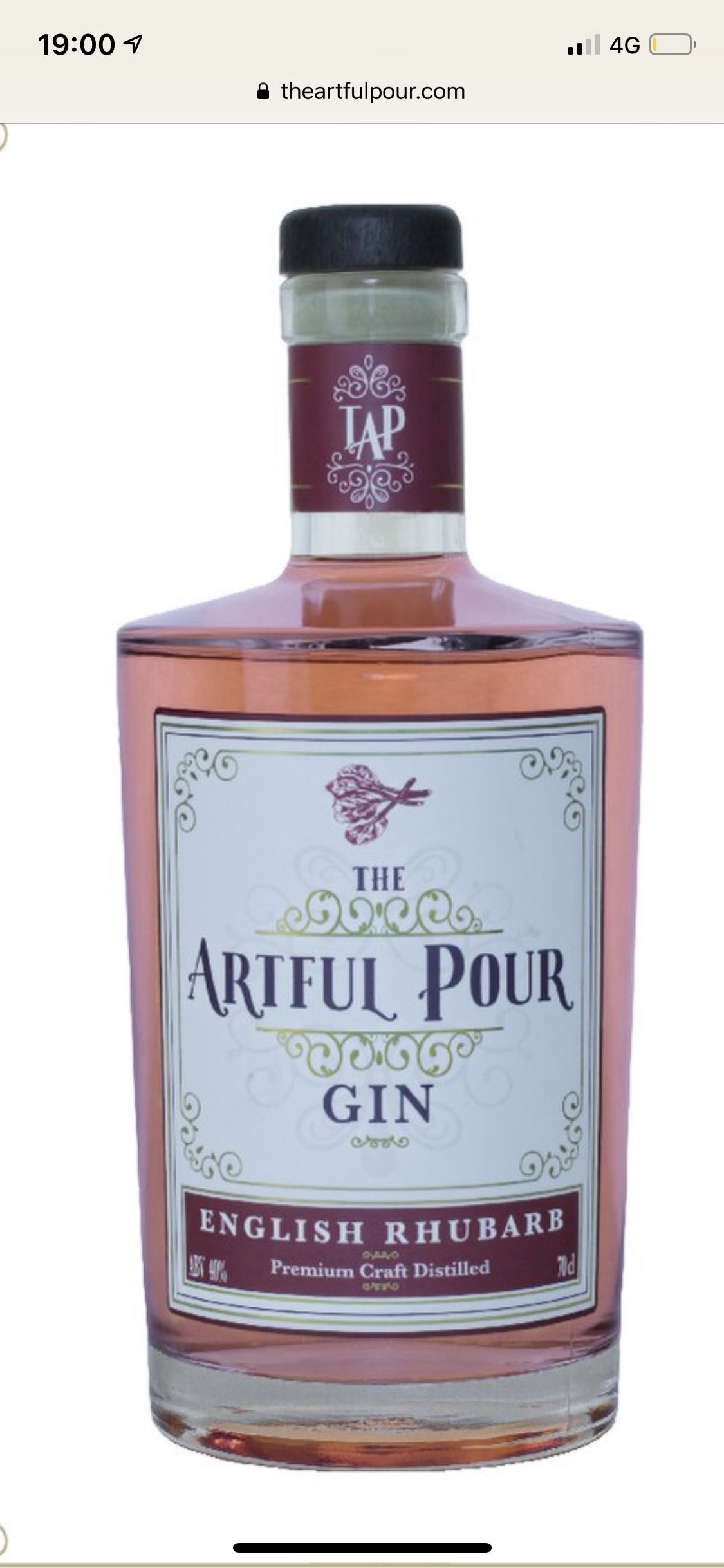 The Artful Pour English Rhubarb Gin