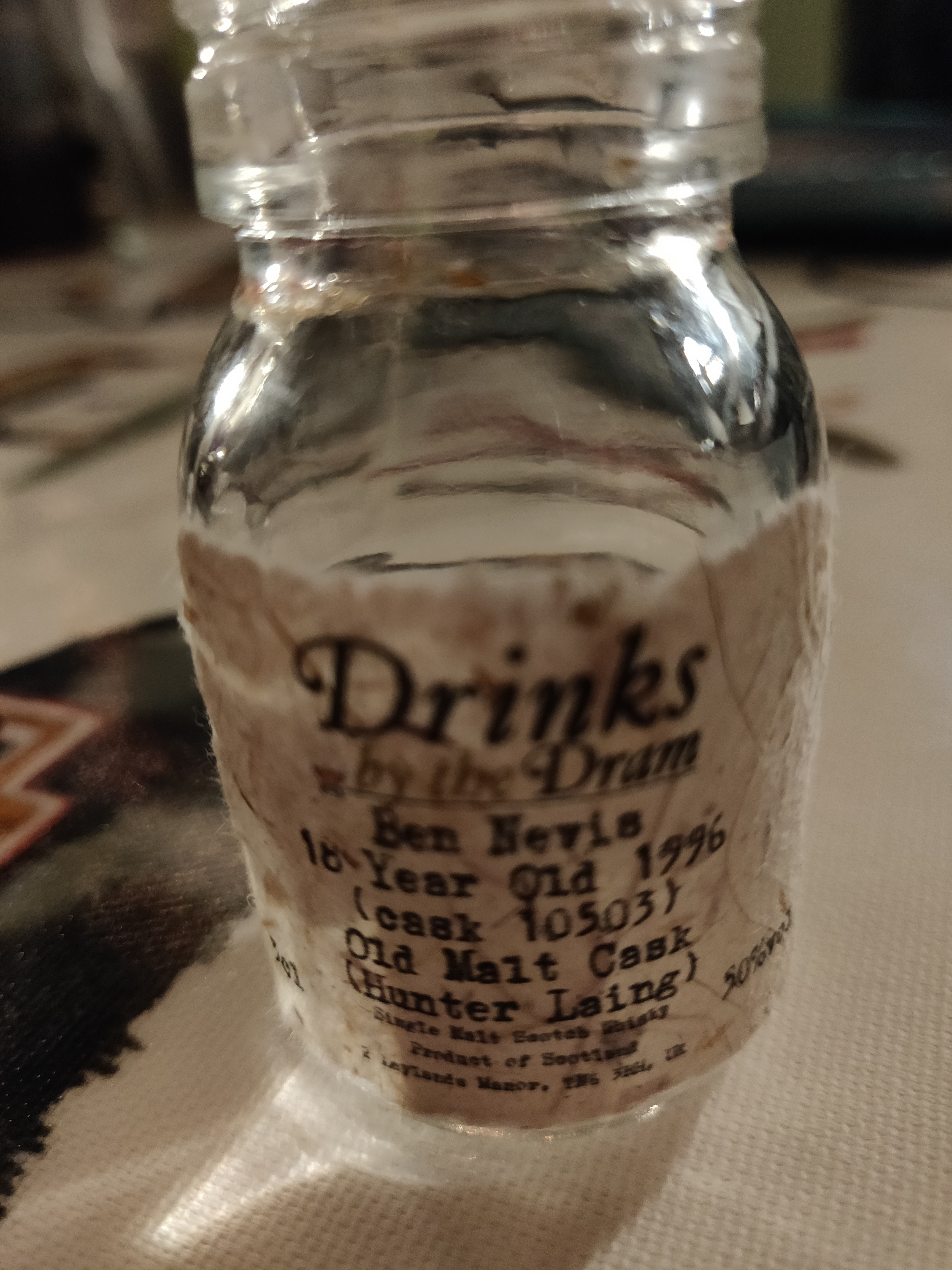 Ben Nevis 1996 18 Year Cask #10503 Old Malt Cask (Hunter Laing)