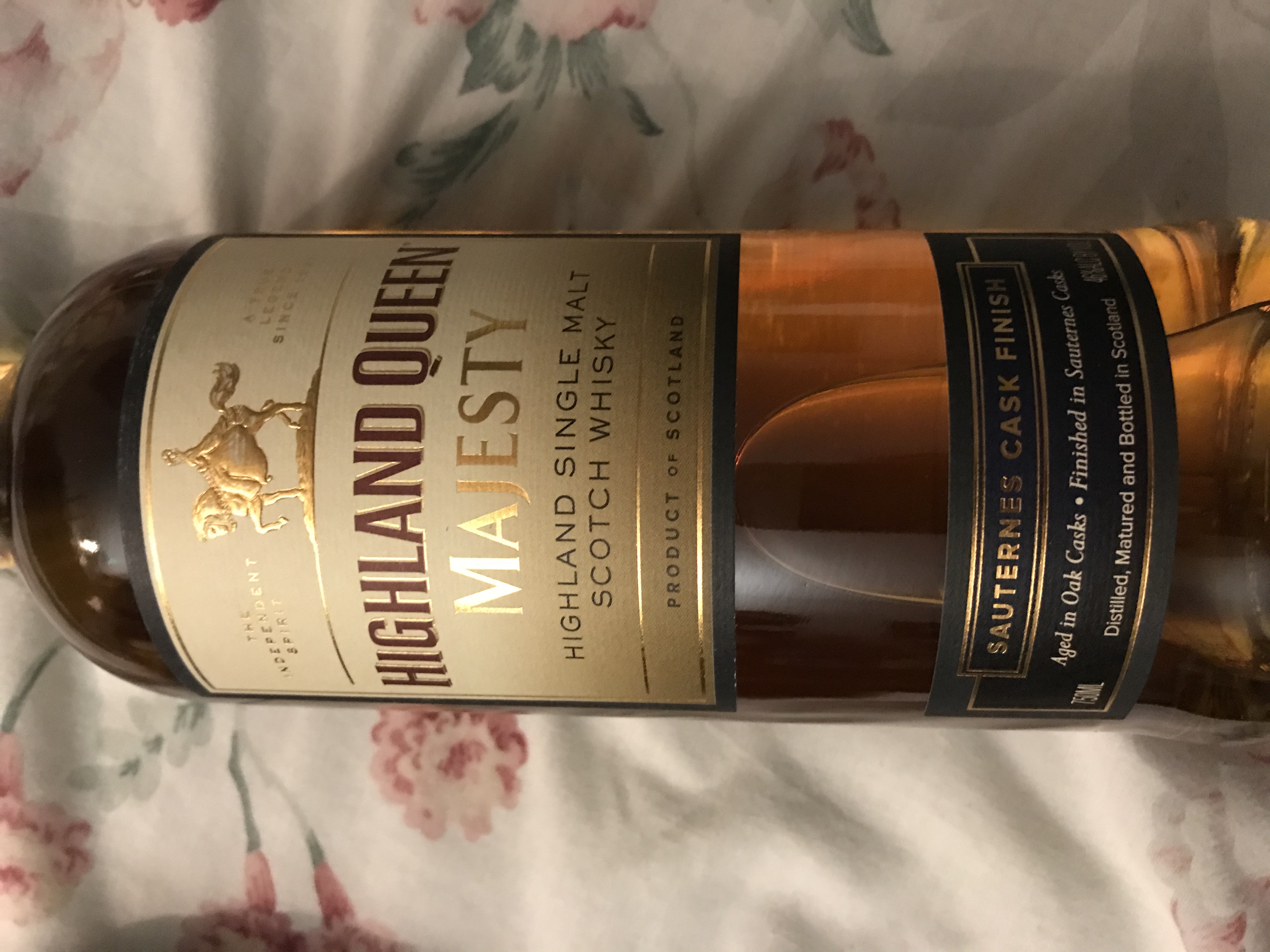 Highland Queen Majesty Highland Single Malt Scotch Whisky Sauternes Cask Finish