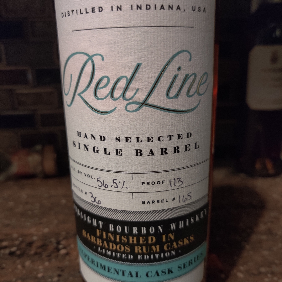 Red Line Experimental Cask Series Single Barrel Straight Bourbon Finished In Barbados Rum Casks