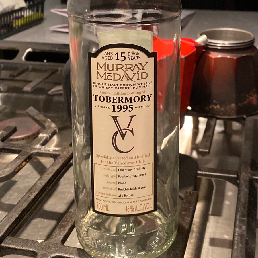 Tobermory 15 Murray McDavid Vancouver Club Exclusive