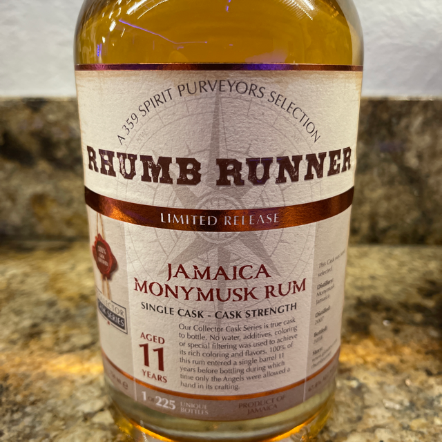 RHUMB RUNNER JAMAICA MONYMUSK RUM 11 Year