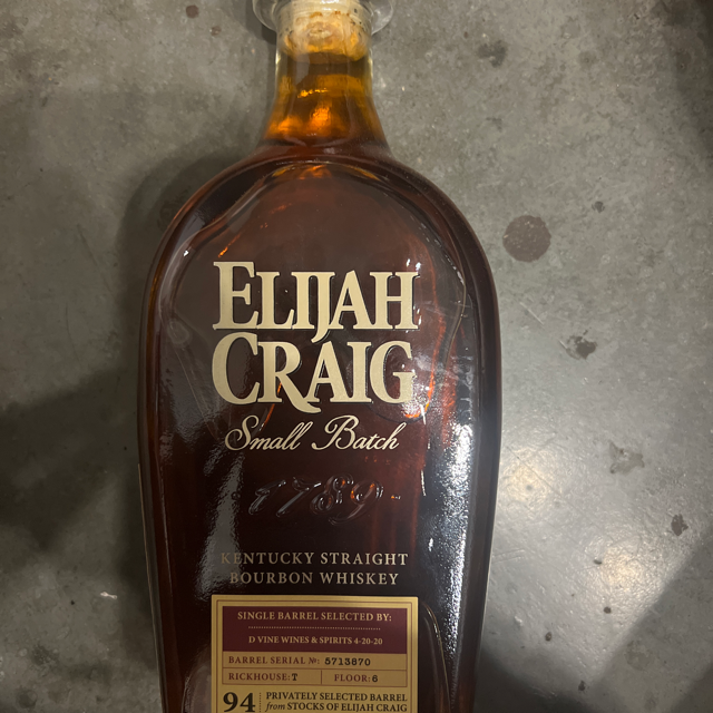 Elijah Craig Small Batch D Vine SP 4-20