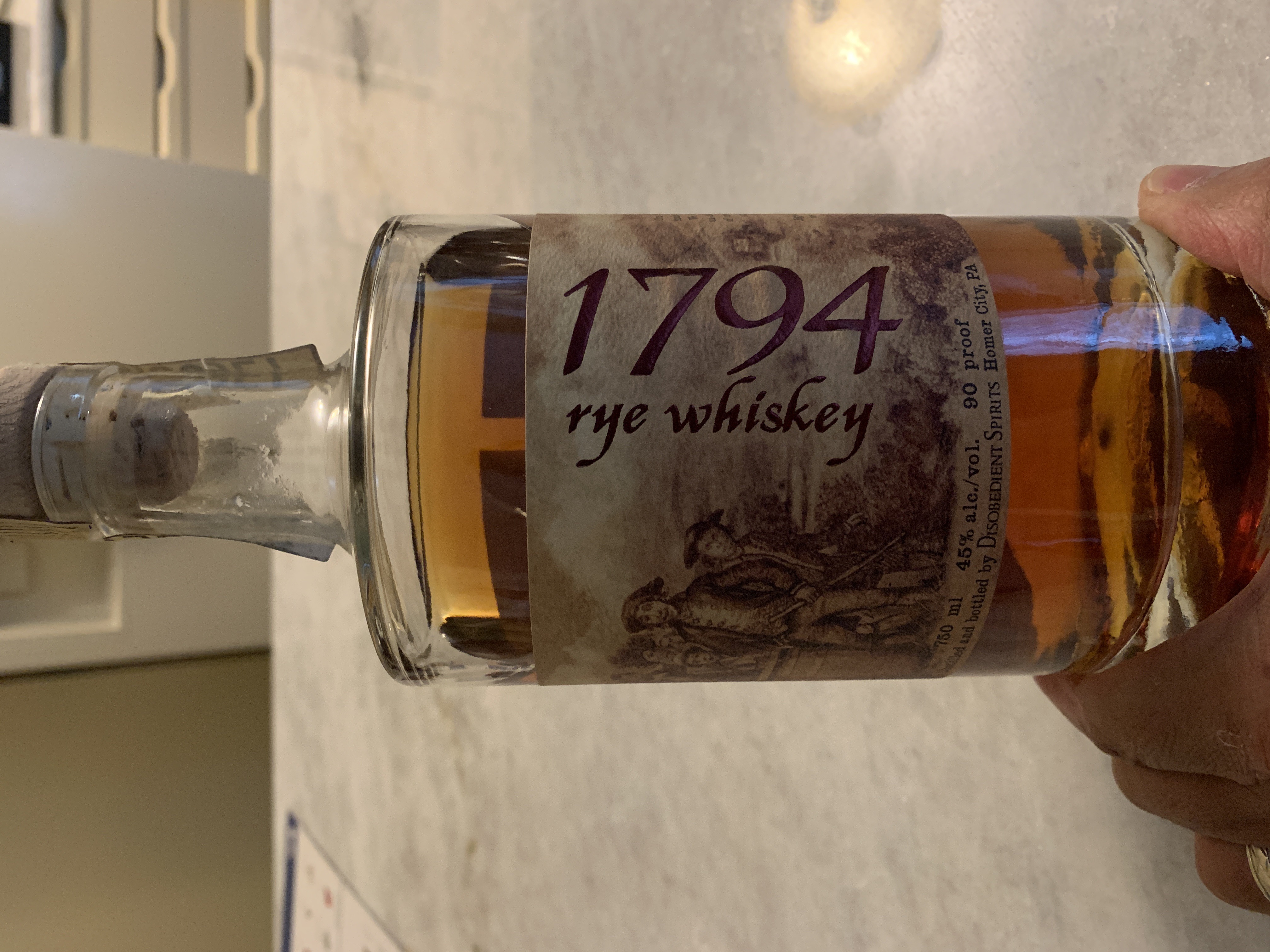 Disobedient Spirits 1794 Rye Whiskey