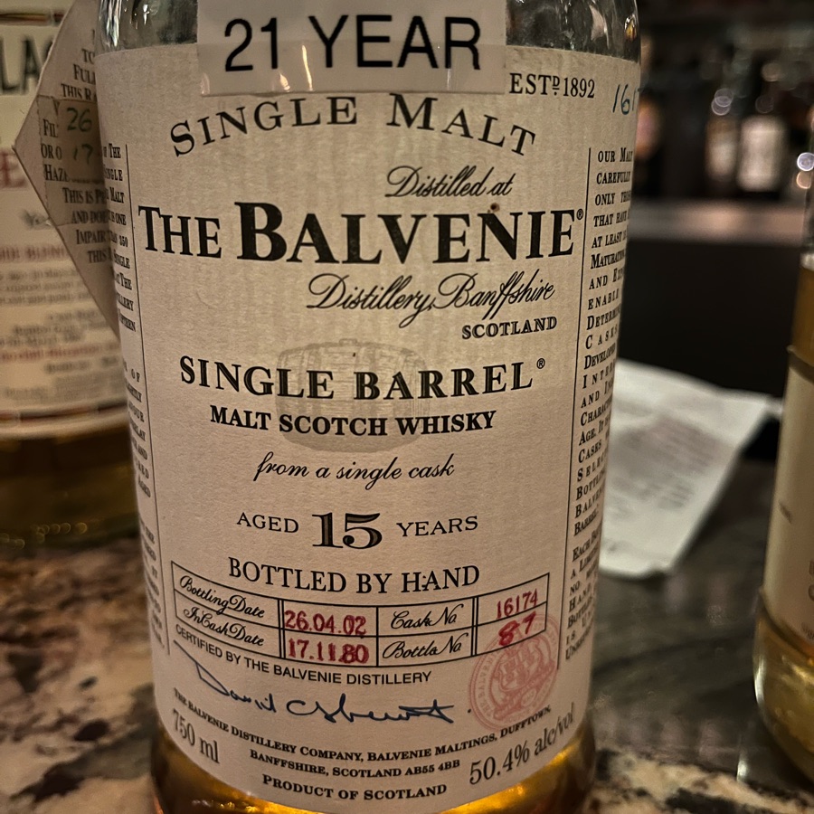 Balvenie Single Barrel 1980 21 Years (Cask 16174)