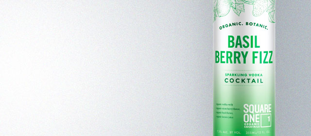 Square One Organic Cocktails Basil Berry Fizz