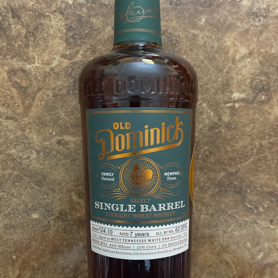 Old Dominick Straight Wheat Whiskey Select Single Barrel - St. Louis Bourbon Society